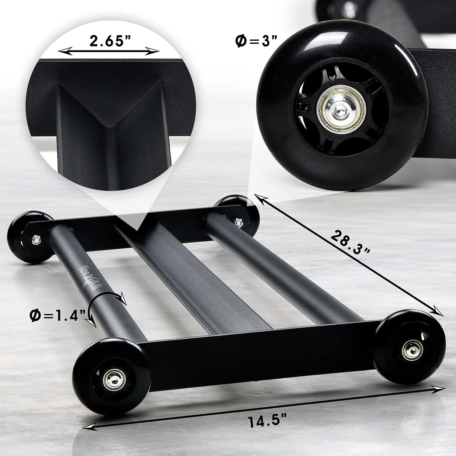 Yes4All Glute Ham Glider, Exercise Wheels for Home Gym Fitness, Glute Hamstring, Booty Building, Leg Excerise & Ab Roller for Abs Workout Equipment