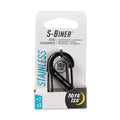 Nite IZE S-Biner Stainless Steel Dual Carabiner #2, Dual Gated Carabiner for Keys and Gear, 3 Pack, Black/Stainless