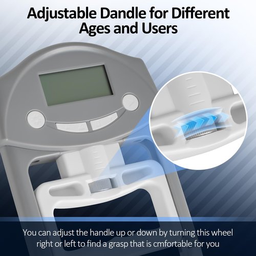 Hand Grip Strength Tester, 220Lbs/99Kgs Hand Grip Dynamometer with LCD Display, Electronic Handgrip Testing for Sports, School, and Home Use