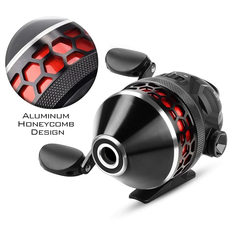 KastKing Brutus Spincast Fishing Reel - 4.0:1 Gear, Reversible Handle, Pre-Spooled Model 30+30