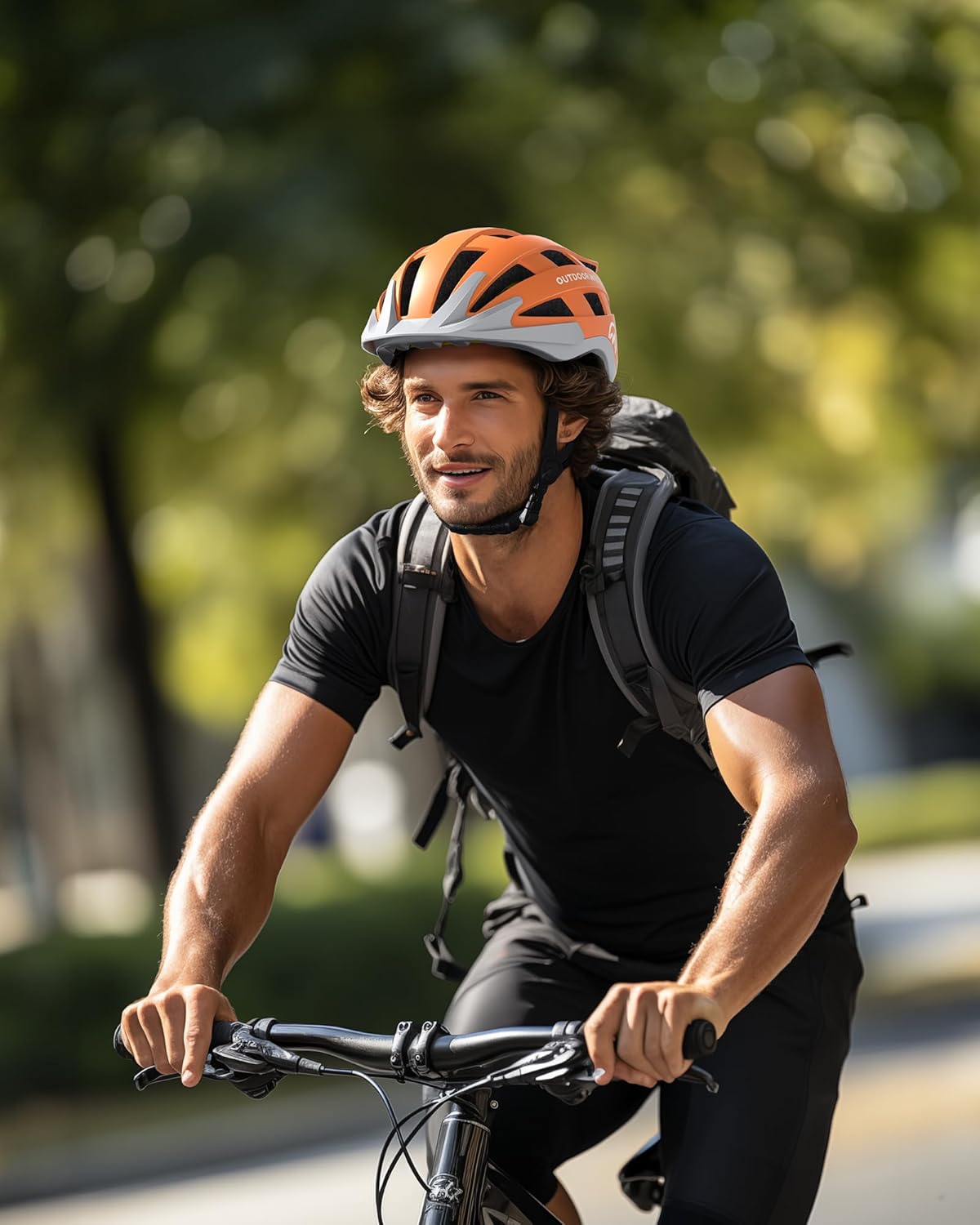 OutdoorMaster Gem II MIPS Bike Helmet - Lightweight Cycling Protection with Light for Youth & Adults