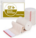 Premium Elastic Bandage Wrap - Latex-Free Hypoallergenic Compression Roll | 3-Inch, 2-Pack for Waist, Legs, Elbow & Knee