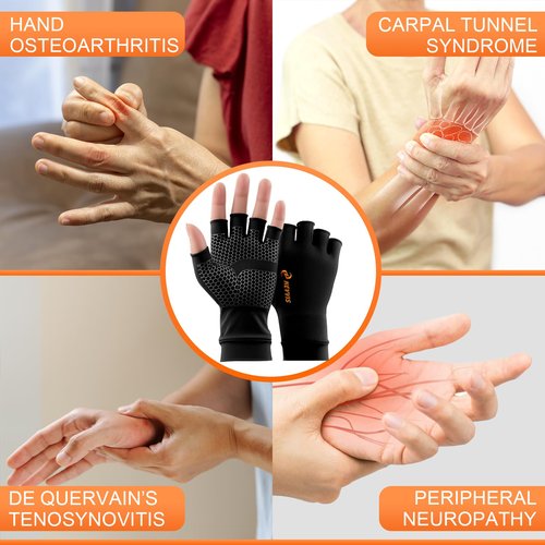 NEVVIS Compression Gloves Women Men, Arthritis Gloves for Women for Pain, Carpal Tunnel, Swelling Edema, Tendonitis...1 Pair