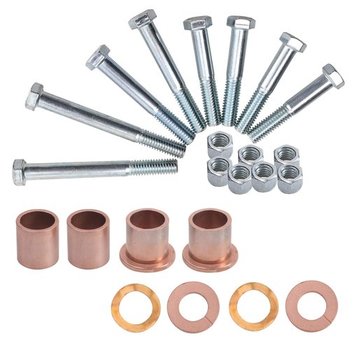 Roykaw Club Car DS Front End Repair Kit Rebuild Kit with King Pin/A arm/Front Leaf Spring Bushing Kits and Bolts/Clevis for 1993-Up Gas & Electric Golf Cart