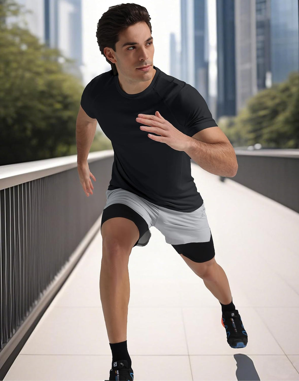 Pioneer Camp Men's Performance Running Shirt - Moisture Wicking & UPF 50+ Short Sleeve Gym Top