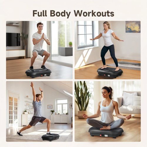 Vibration Plate Exercise Machine - Vibration Plate for Lymphatic Drainage, Whole Body Workout Equipment for Women Men Power Shaping Waver Vibrating Board at Home Gym Fitness Platform