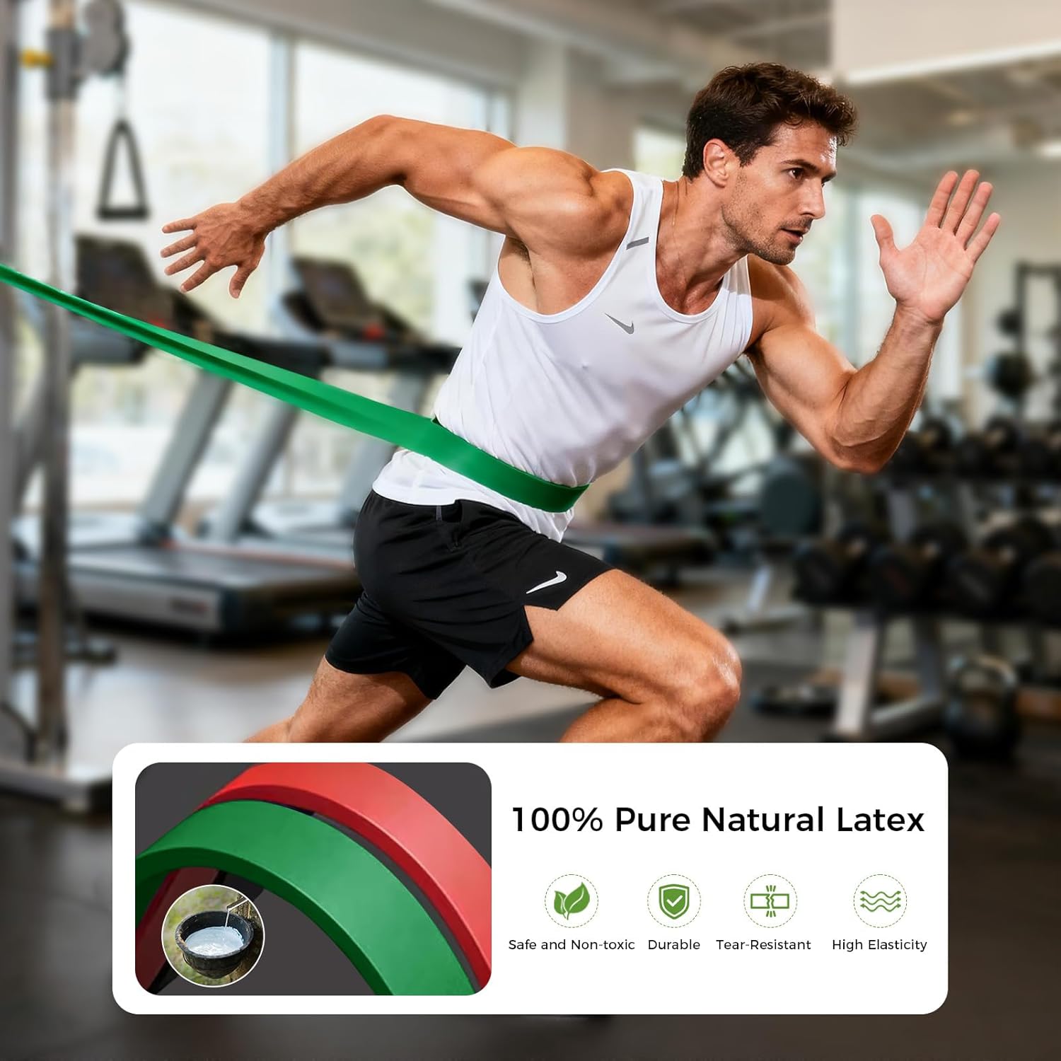Pull Up Assistance Bands - 10PCS Set with 10-Level Resistance for Men & Women | Ideal for Strength Training & Physical Therapy