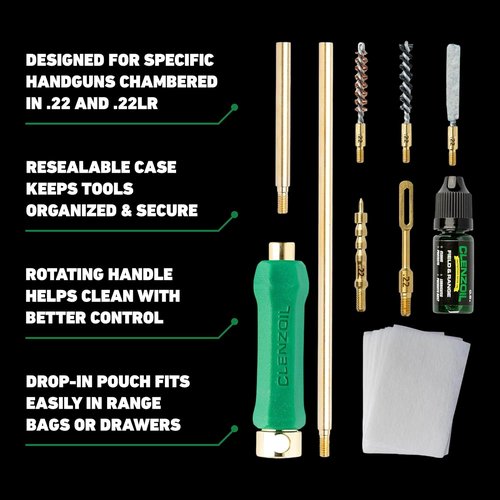 CLENZOIL Pistol Cleaning Kit - Complete Handgun Maintenance Set for Optimal Performance
