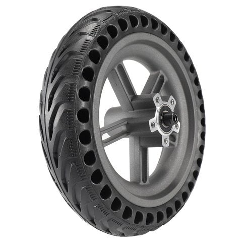 HTBCCHB 8.5 inch Solid Tire with hub，Explosion-Proof Solid Tire Wheel Hub 110mm brake rotors Set，Shock Absorbing Scooter Tubeless Tyre compatible with Mi M365/1s gotrax Electric Scooter parts