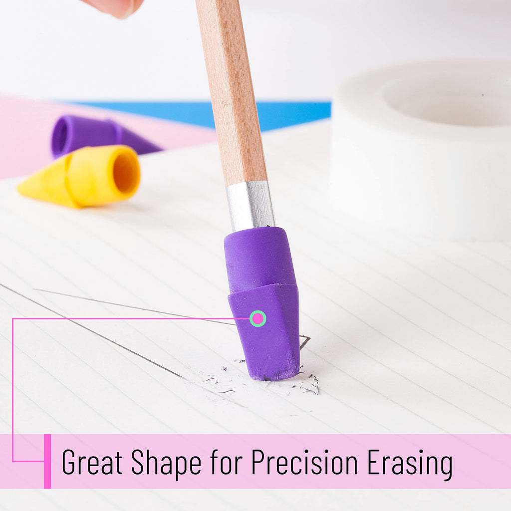 Mr. Pen- Pencil Top Erasers, 120 Pack, Latex-Free, No-Smudge