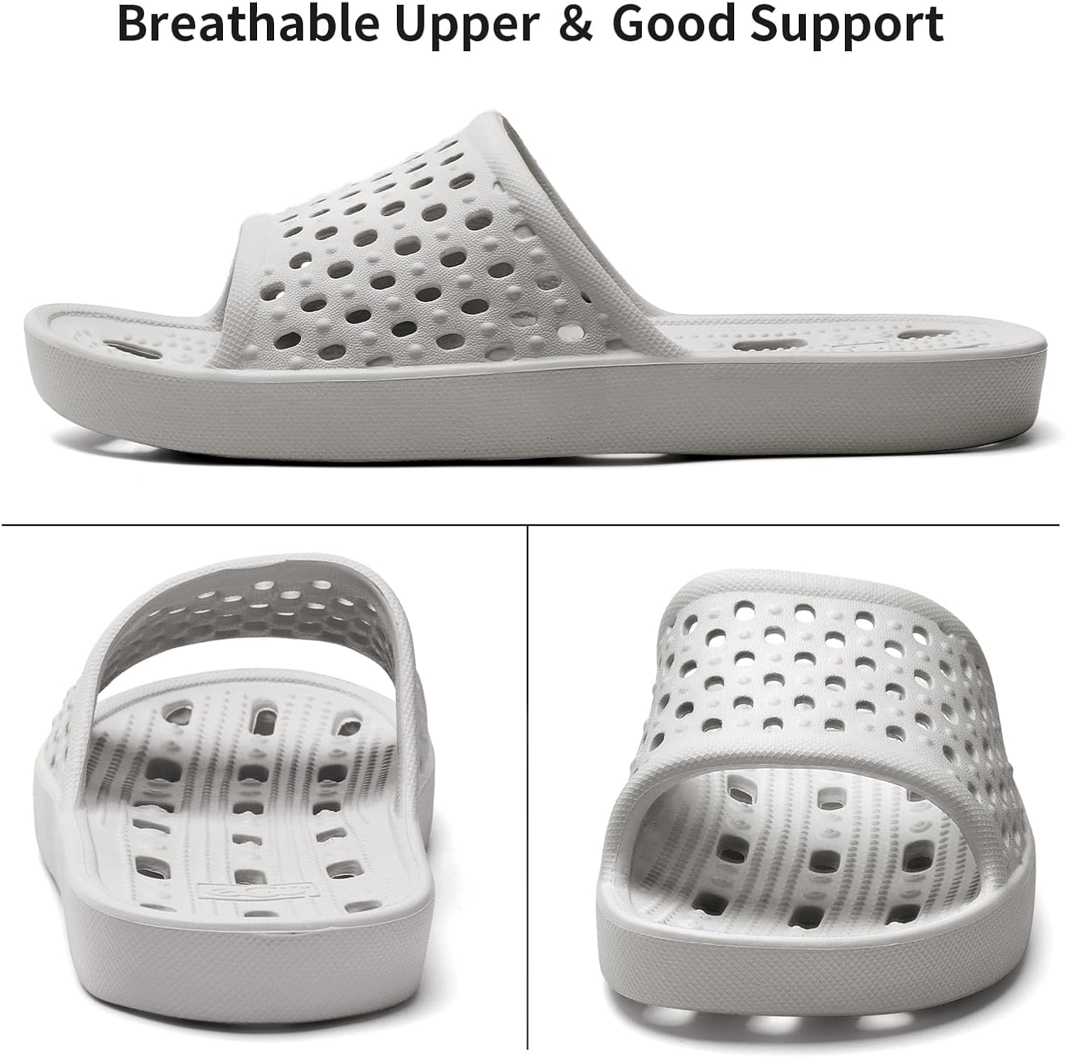 Xomiboe Shower Shoes - Quick Drying Non-Slip Sandals for Men & Women | Comfortable Bathroom Flip Flops