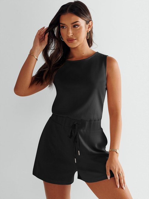 ANRABESS Women's Sleeveless Romper - Trendy Summer Jumpsuit for Beach Vacation | Casual One-Piece Outfit