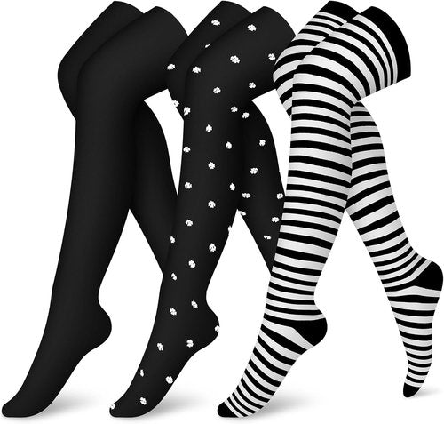 CHARMKING Compression Socks - Knee High Support for Men & Women | 3 Pairs for Running & Athletics