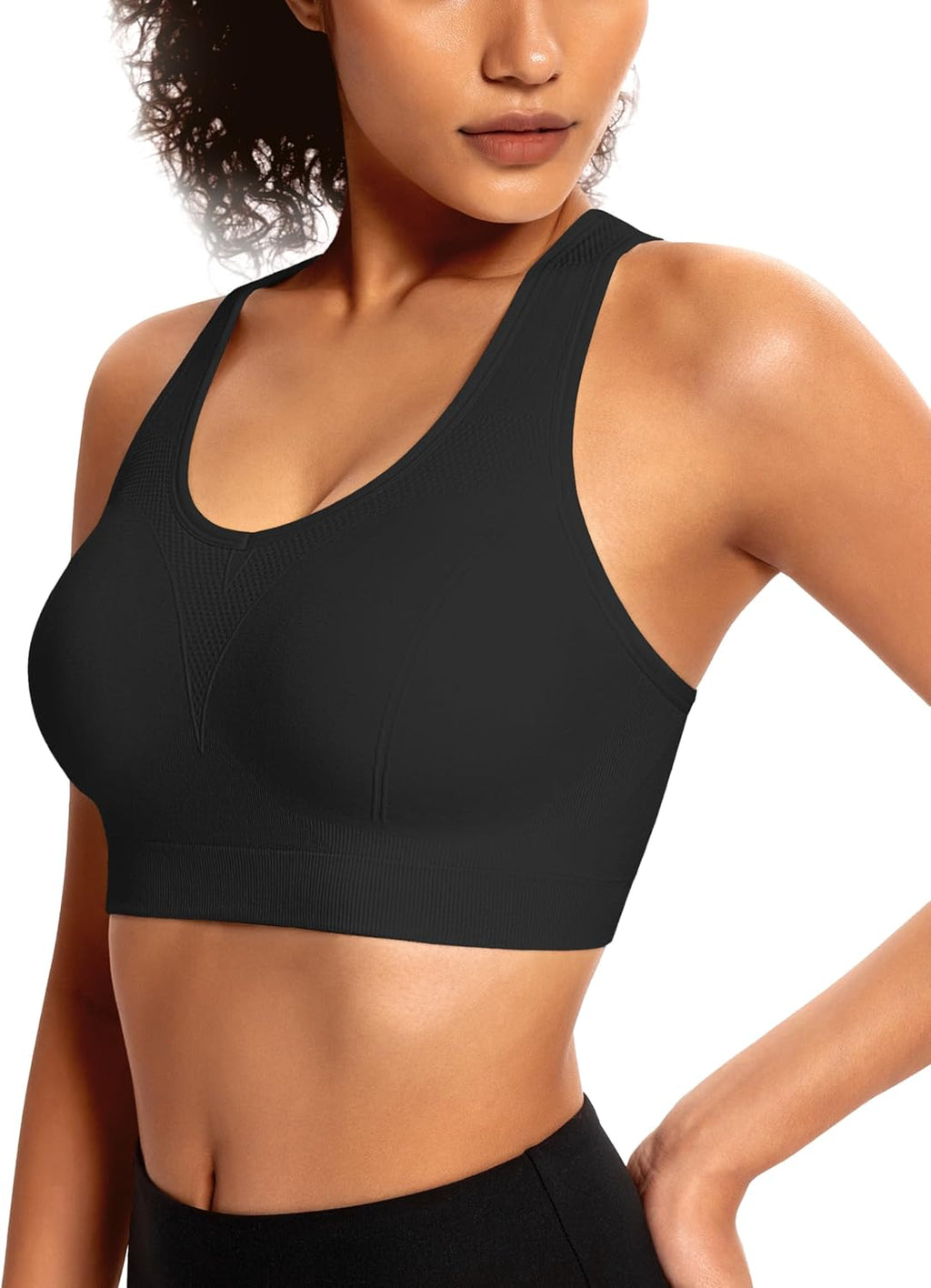 AENLLEY Padded Sports Bras for Women - Breathable Medium Support for Yoga & Gym Workouts