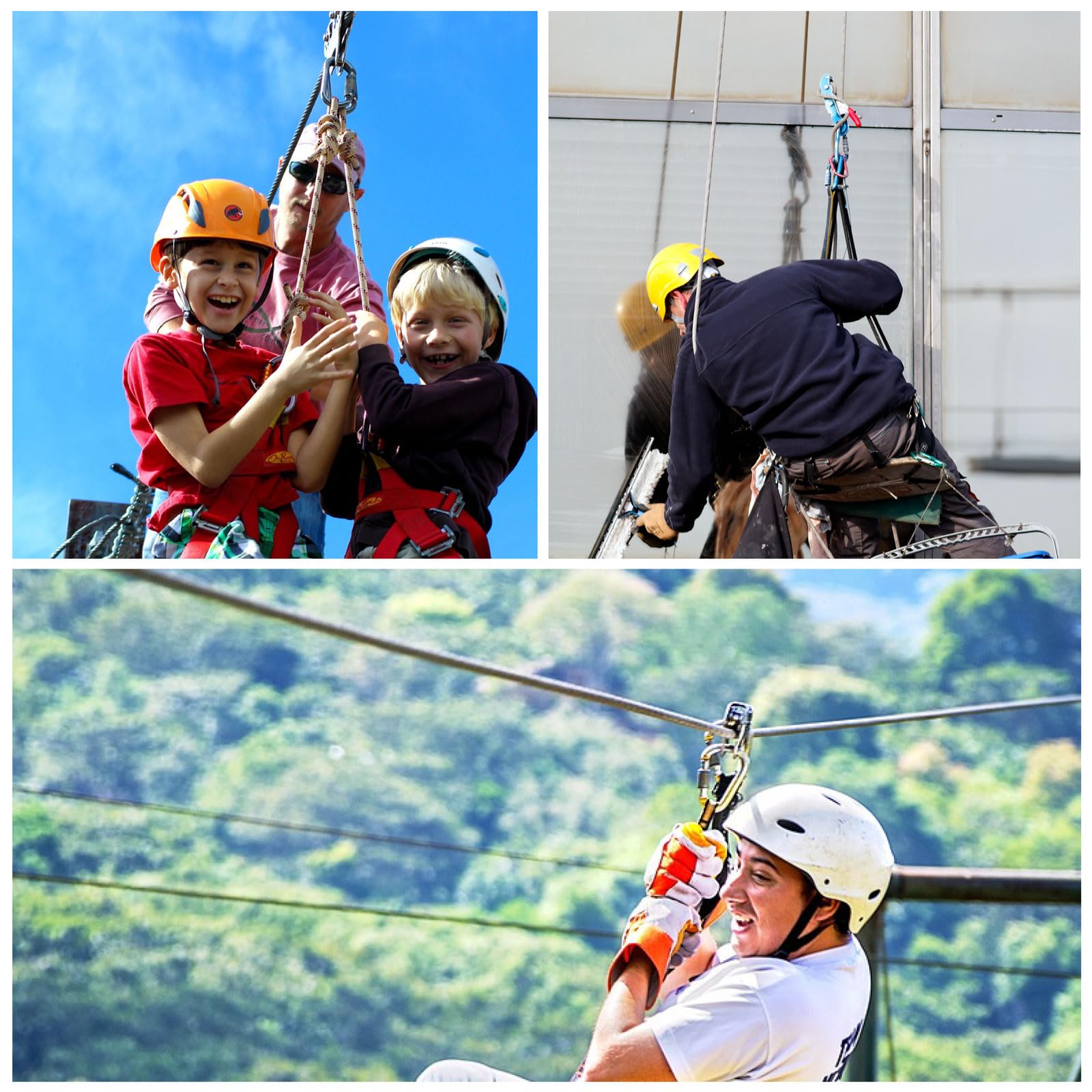 YAPJEB 26kN Climbing Single Pulley, Aluminum Climbing Bearing Pulley CE Certified for for Heavy Duty, Climbing, Zipline, Hauling Outdoor Activity (Black)