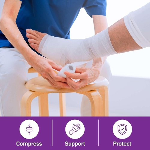 Conforming Stretch Gauze Rolls - 3 Inch White Non-Sterile Wrap | Pack of 12 for Wound Care