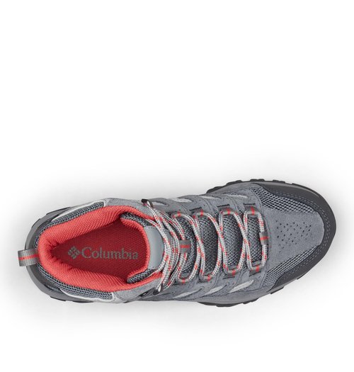 Columbia Womens Crestwood Mid Waterproof, Graphite/Daredevil, 9.5