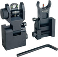 Skiennix Flip Up Front & Rear Iron Sights - Fiber Optic Backup Sights with Green & Red Dots
