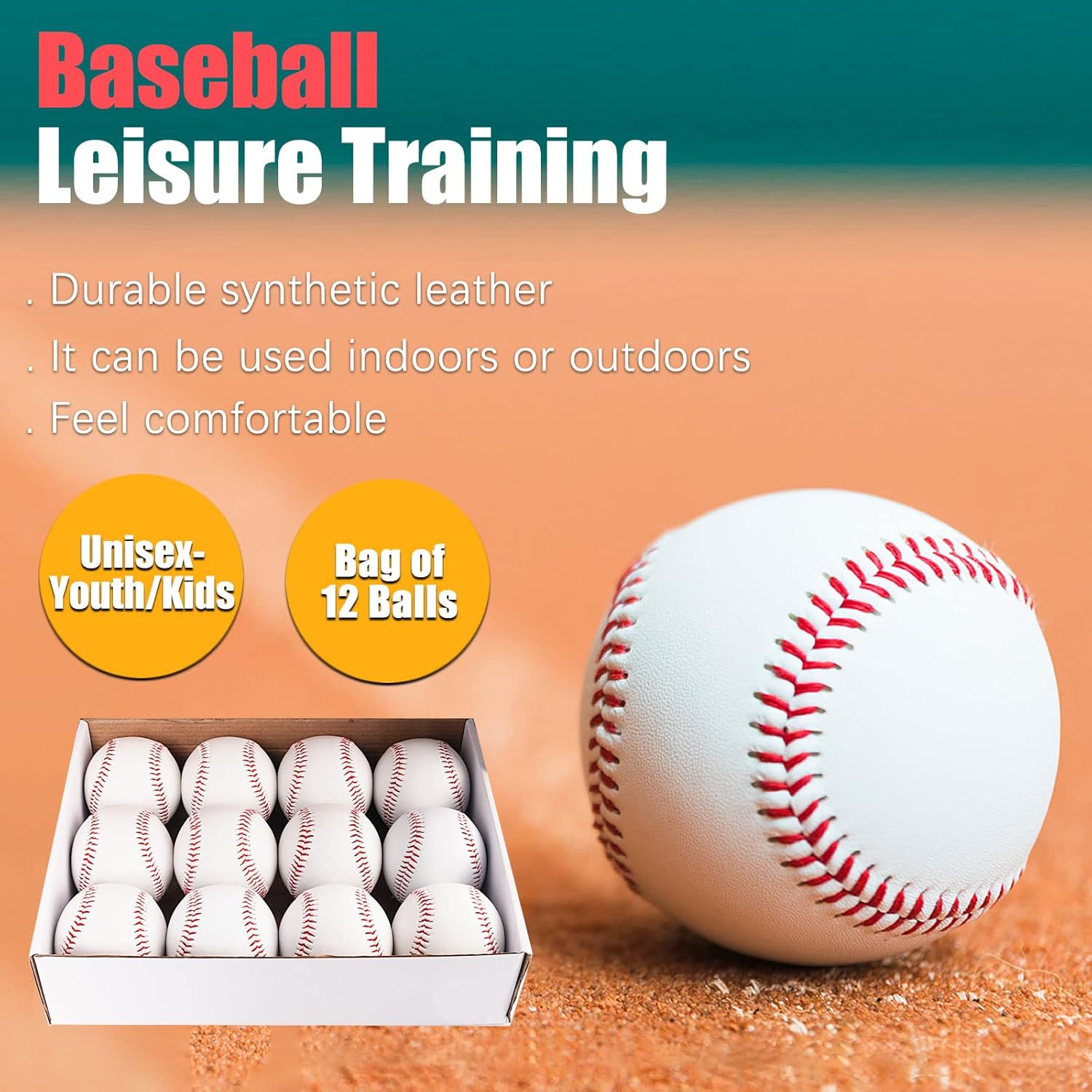 Regine Switzerland 12-Pack Autograph Baseballs - 9-Inch Sports Training Balls for Pitching & Collecting