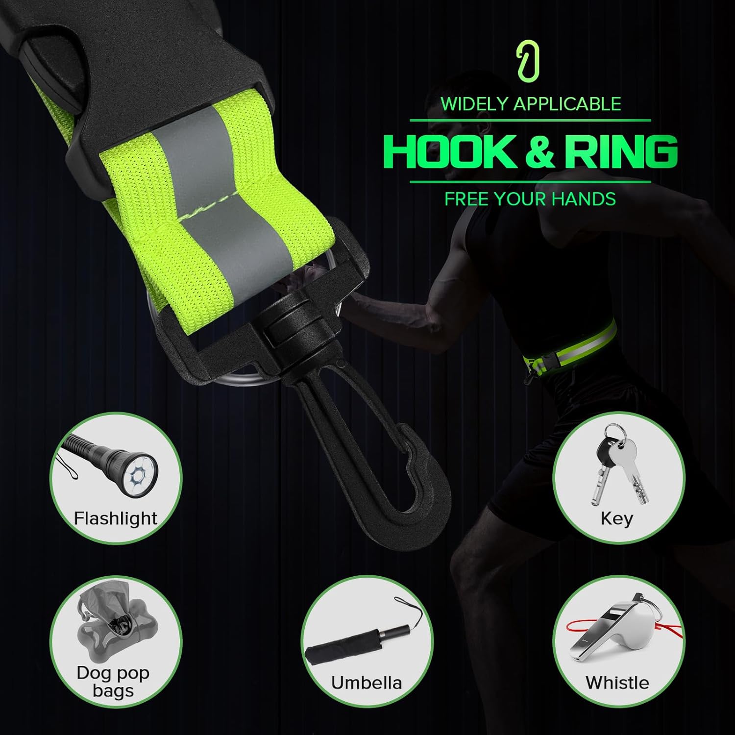 Skiennix Reflective Sash - High Visibility Night Walking Safety Gear with 2 Reflective Armbands for All Ages