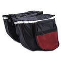 Keenso Double Rear Bag, Large Capacity Side Bags for Outdoor Riding, Camping, 25L, Black and Red
