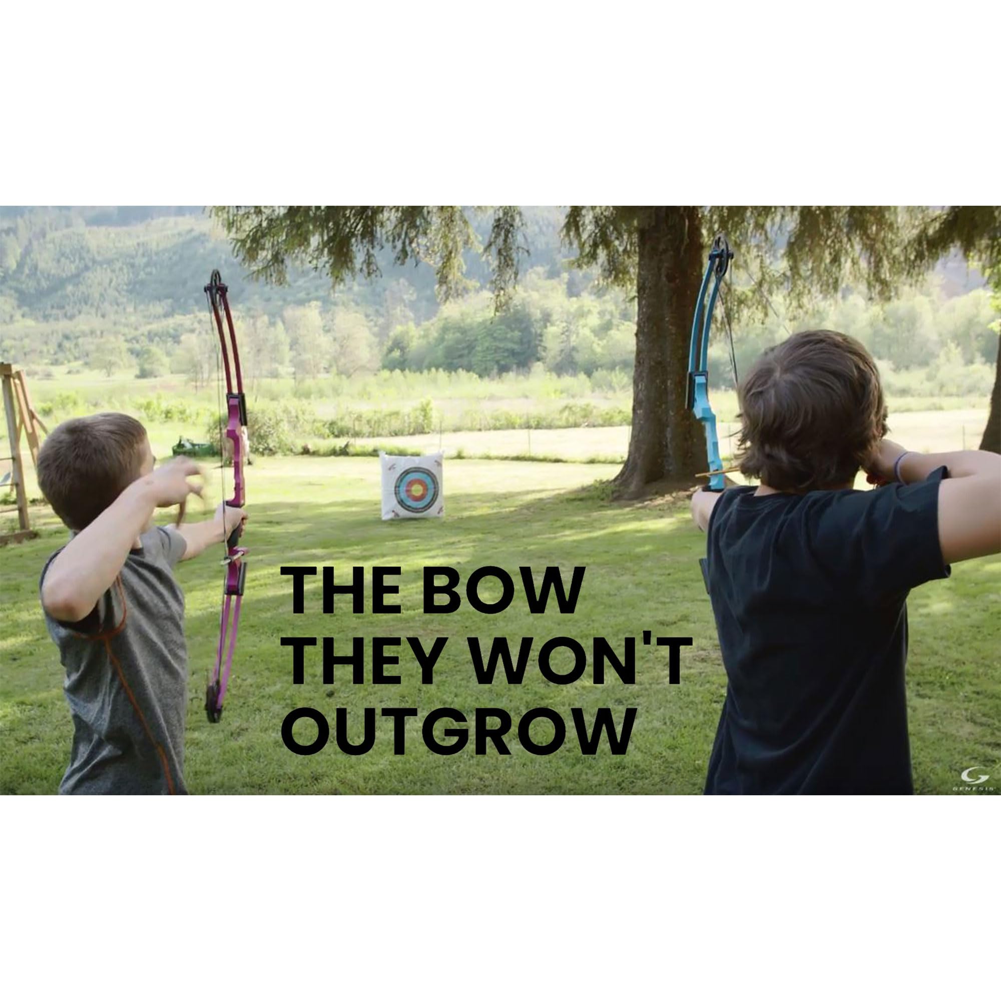 Genesis Original Compound Bow & Arrow Kit- Adjustable Riser, 15"-30" Draw Length, 10-20 lb Draw Weight, All Skill Levels, Draw Hand - Right, Orange
