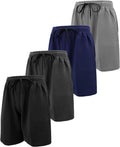 Andrew Scott Men's Cotton Knit Gym Shorts - Mid Weight Fleece Jogger with Drawstring & Pockets | Multi-Color Options