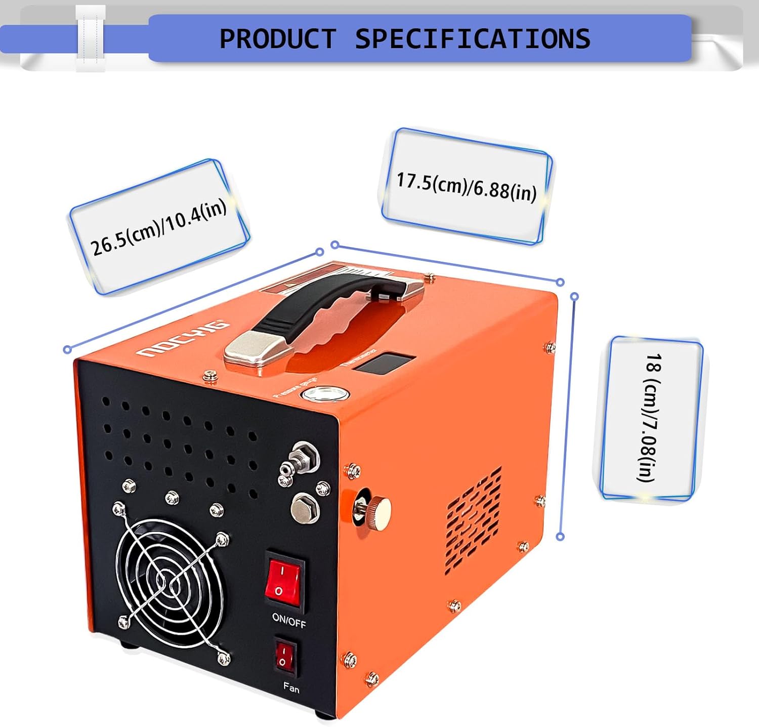 PCP Air Compressor - 4500 PSI Oil-Free Air Pump for Rifles & Paintball Tanks | 12V DC & 110V AC