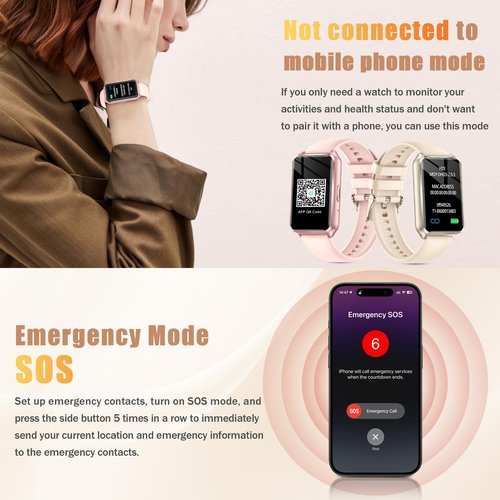 Health Fitness Tracker Watch for Women Men, IP68 Waterproof Activity Tracker with Calorie and Sleep Monitor, 110+ Sports Modes Pedometer Smart Watch，Step Counter Compatible with iPhone Android (Pink)