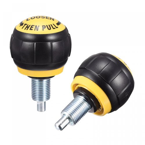 uxcell M16 Fitness Adjustment Knob Replacement Parts for Home Fitness Height Adjustment Screws Equipment Black Yellow 2pcs