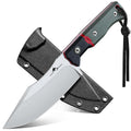 Purple Dragon 4.8 Inch Outdoor Skinner Knife - Drop Point D2 Steel, Full-Tang, G10 Handle