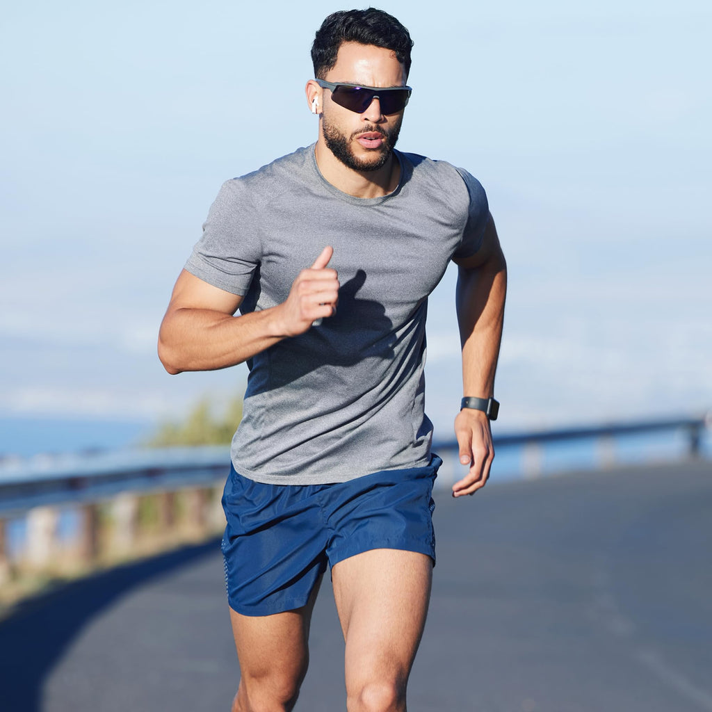 CE' CERDR Mens Workout Shirts Quick Dry Performance Short Sleeve Athletic Shirt
