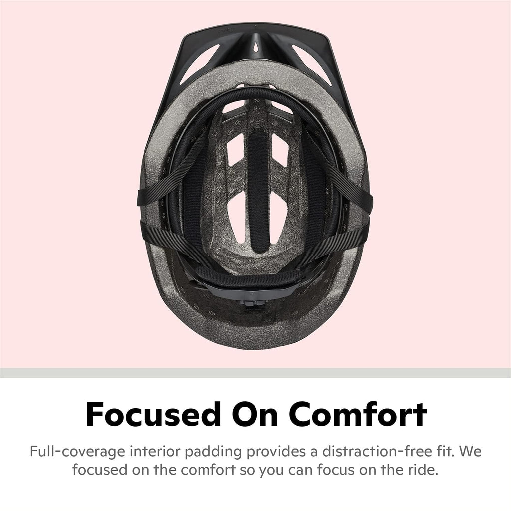 Schwinn Adult Bike Helmet - Lighted with Rear LED, Adjustable Fit 58-62 cm, 17 Air Vents, Removable Visor