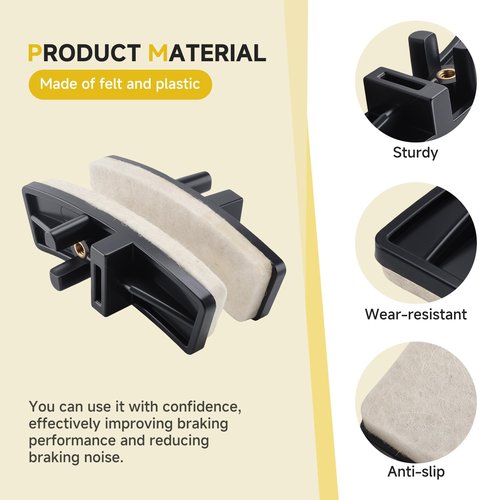 (1 Pair) 92874 Brake Pads Replacement Kit Compatible with Schwinn Stationary Exercise Bikes – Includes Felt Pads, Screws & Springs for IC Elite, IC Pro, DX900, Evolution Series