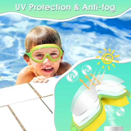 EverSport Kids Swimming Goggles - Anti-Fog Swim Goggles for Ages 3-15 | 2 Pack