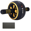 Dalekana AB Wheel Roller, Exercise Abdominal Wheel Fitness for Gym & Home, Work-out Strength-Training Equipment with Knee Pad, 12"W, Yellow
