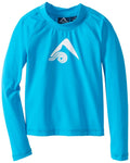 Kanu Surf Boys' Platinum Long-Sleeve Rash Guard Swim Shirt - Blue 2T