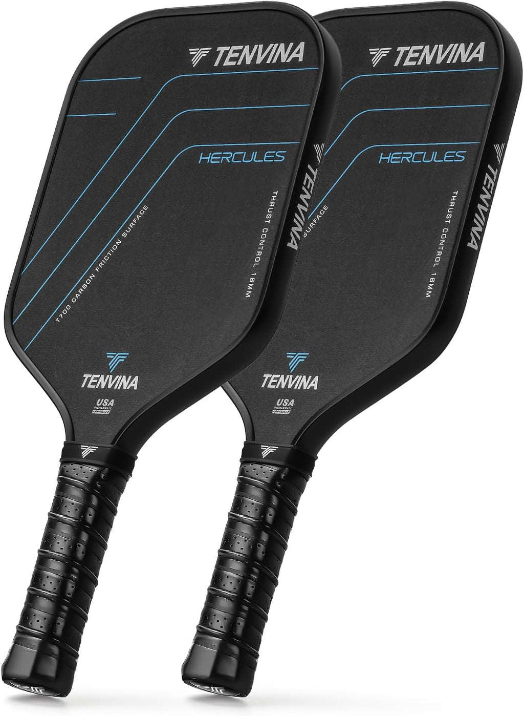 TENVINA Pickleball Paddle - Multi-Layer T700SC Carbon Fiber | USAPA Approved, Strong Spin & Power
