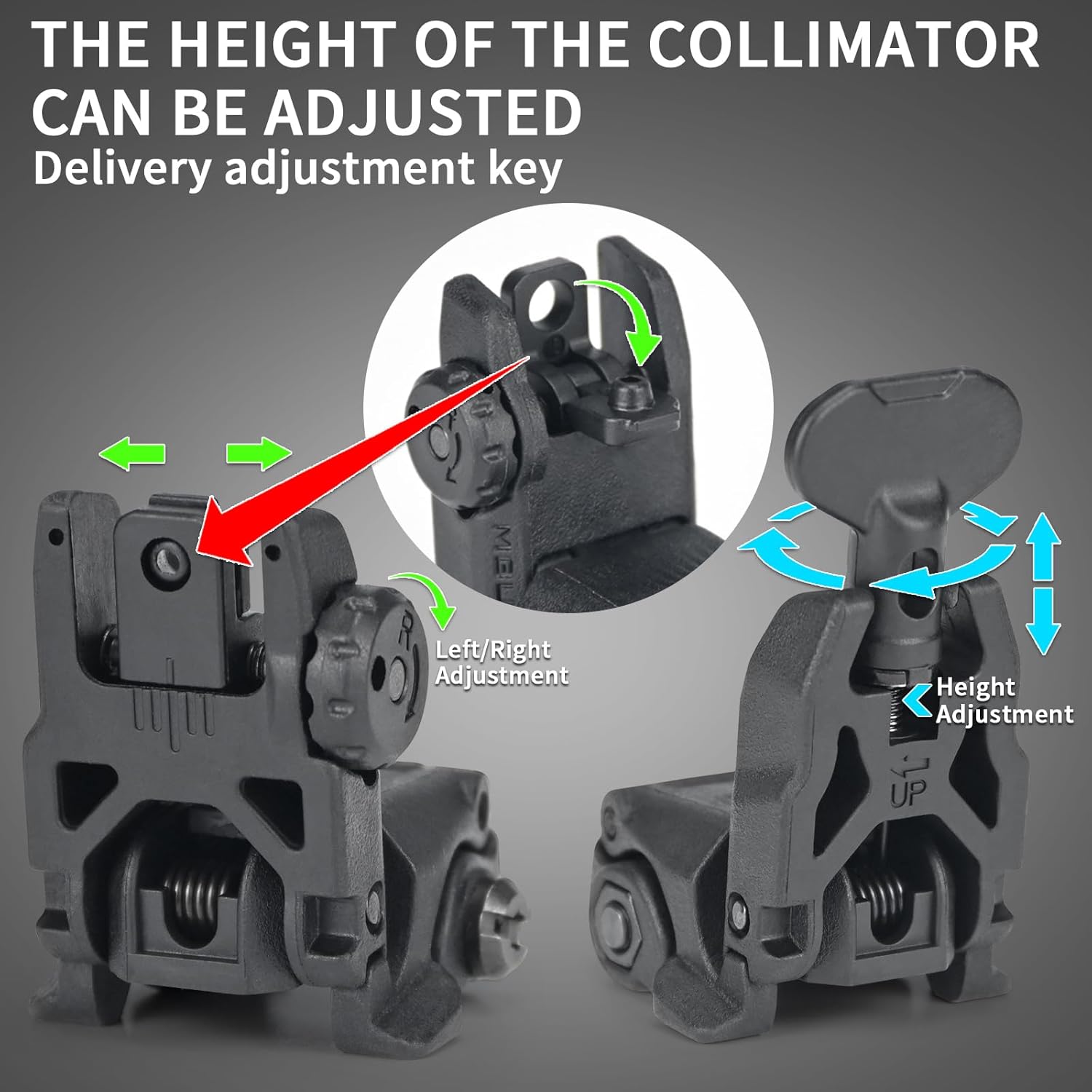 Skiennix Nylon Flip Sights - Front & Rear Installation on Picatinny/Weaver Rail