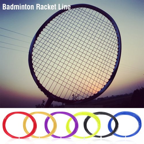 Tbest Badminton String,10m Nylon High Flexibility Badminton Racket Racquet String Line Red,Blue,Black,Fluorescent Green,Purple,Yellow Gym Sport Training Accessory(Red)