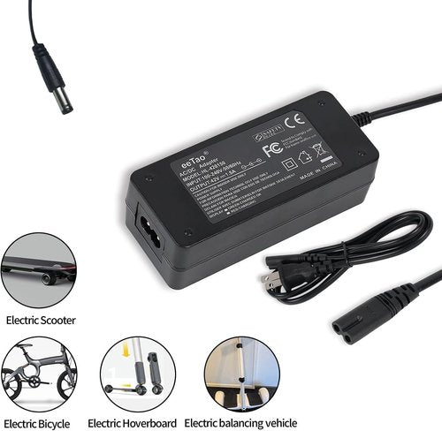 GOTRAX 42V Charger | Compatible with GXL V2, Nano S3 ION, G2-G6, Apex | 1.5A-2A Power Supply Cable