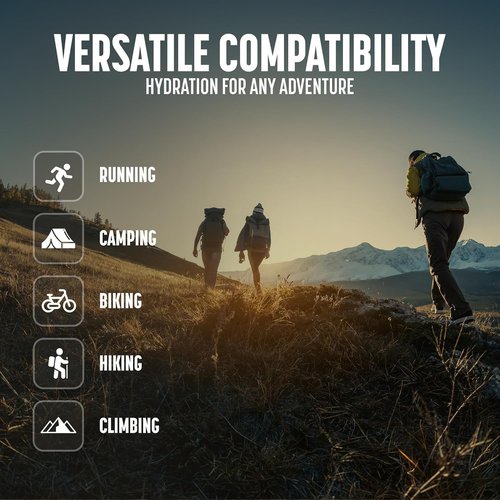 Large 4L Water Bladder (XL135oz) Heavy-Duty Hydration Reservoir Bag (V2 2026), Easy-Fill Wide Mouth Opening, Leak-Proof Tube with Easy-Valve Drinking Straw (1 Gallon)