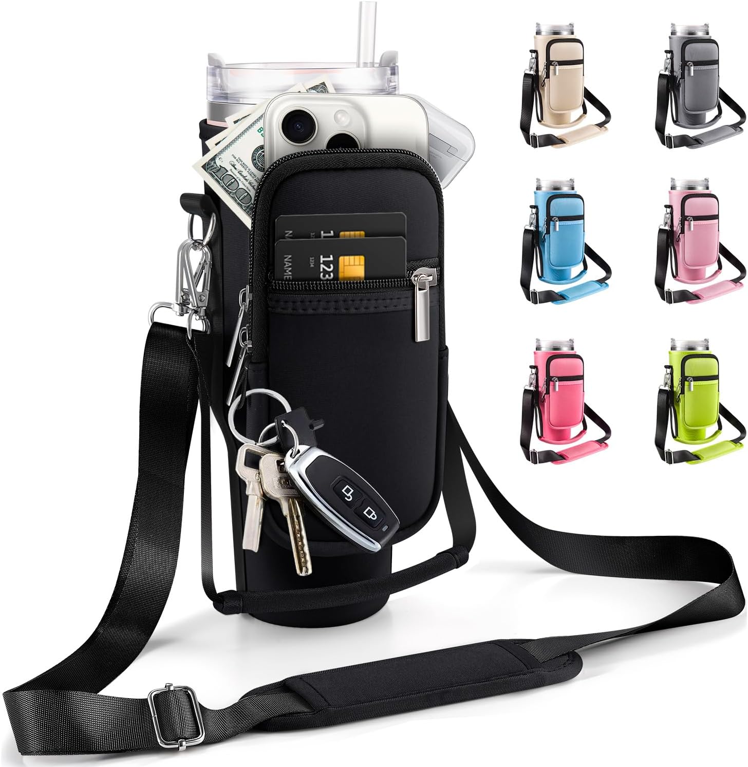 Stanley | Carrier Bag with Phone Pocket - Adjustable Sling Sleeve for 40 oz Tumbler & Accessories