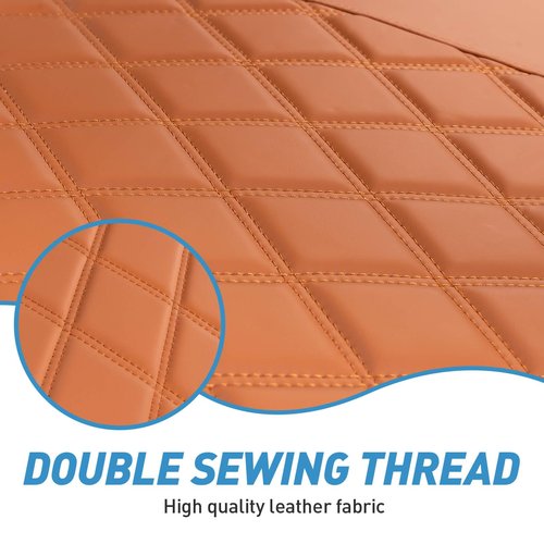 NOKINS Golf Cart Club Car DS 2000.5-Up Diamond Seat Covers Kit, Fits Club Car DS OEM Standard Front Seat Cushion, Golf Cart Vinyl Seat Cover, No Nails Required (All Brown)