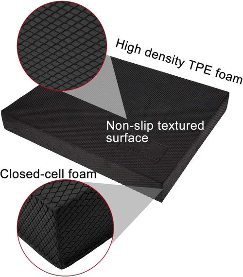 Balance Pad - Non-Slip Foam Mat for Core Stability & Rehabilitation | 15.7 x 13 x 2 Inch