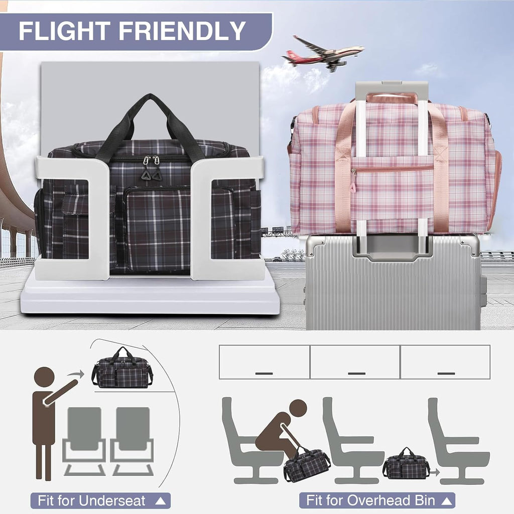 Skiennix Small Gym Bag for Women - Travel Duffle with Shoe Compartment | Perfect Weekender Bag