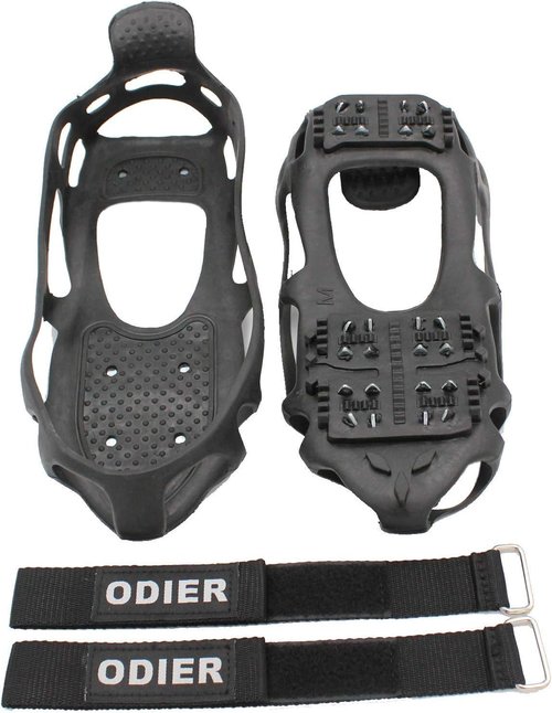 Ice Cleats Grippers for Shoes and Boots 24 Teeth Crampons 10 Teeth Tiny Spikes Ice Cleats for Walk on Ice Snow and Freezing Mud (24-Teeth, S (2024))