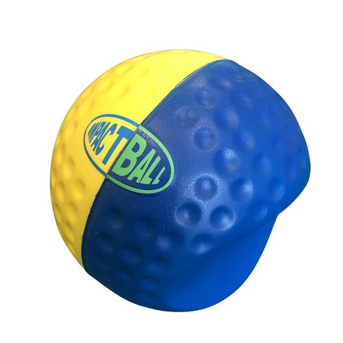 Impact Ball - Golf Swing Trainer Aid - Large (Blue/Yellow) - All Skill Levels, Improve Your Golf Swing, Make Better Contact, Flush More Shots