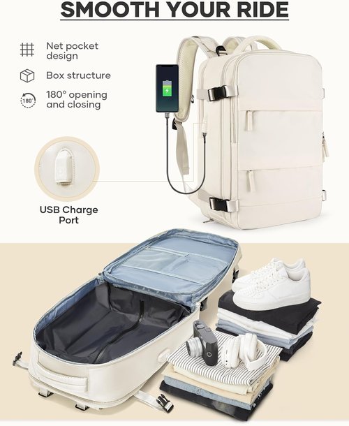 Coofay Vacuum Backpack - Travel-Ready Design with Pump | Compact Compression System for Easy Carry-On