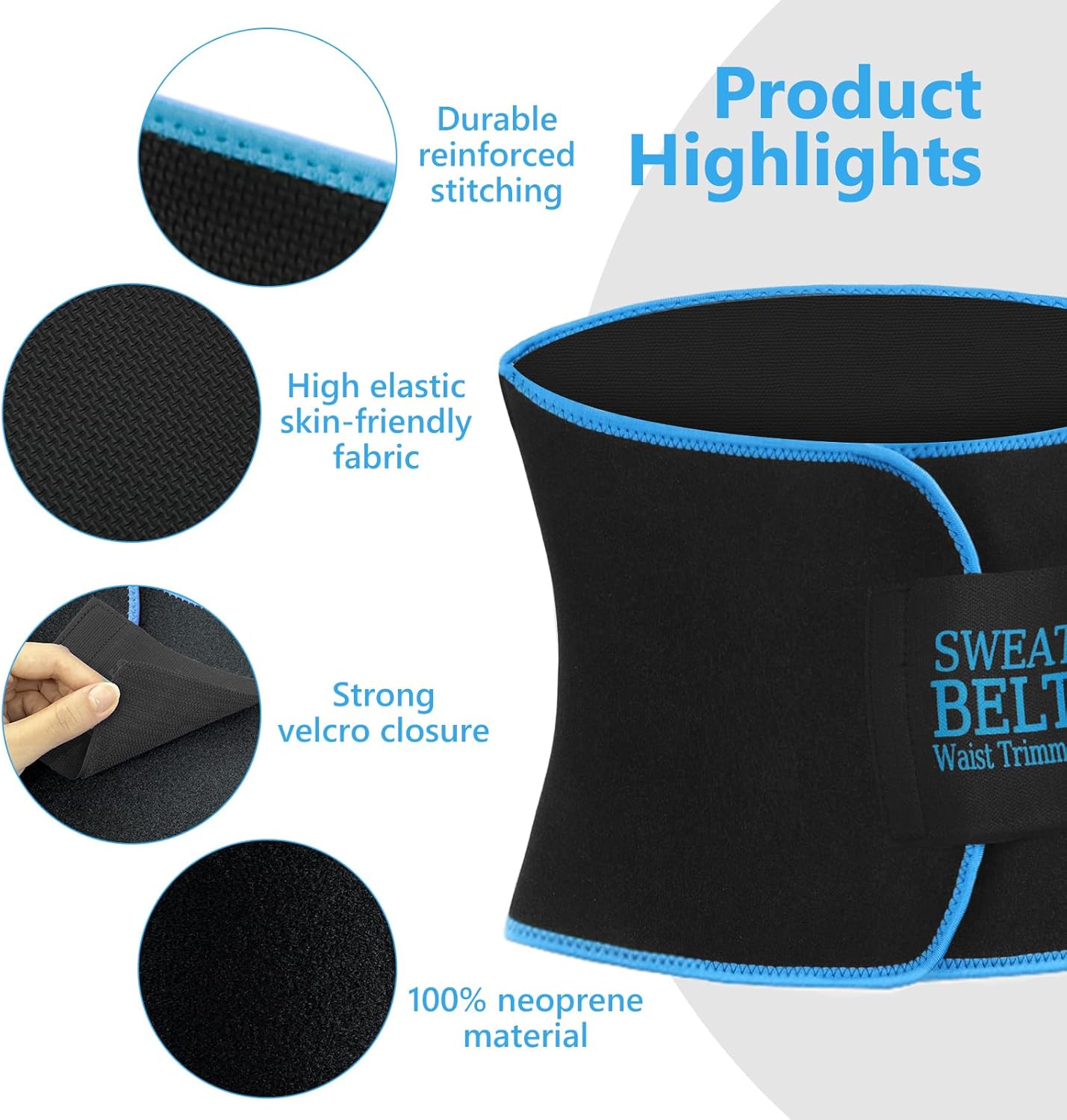 Skiennix Waist Trainer for Women - Effective Lower Belly Fat Reduction | Sweat Band Body Shaper